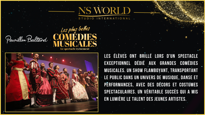 Nos élèves en comédie musicale sur la scène du Pavillon Baltard