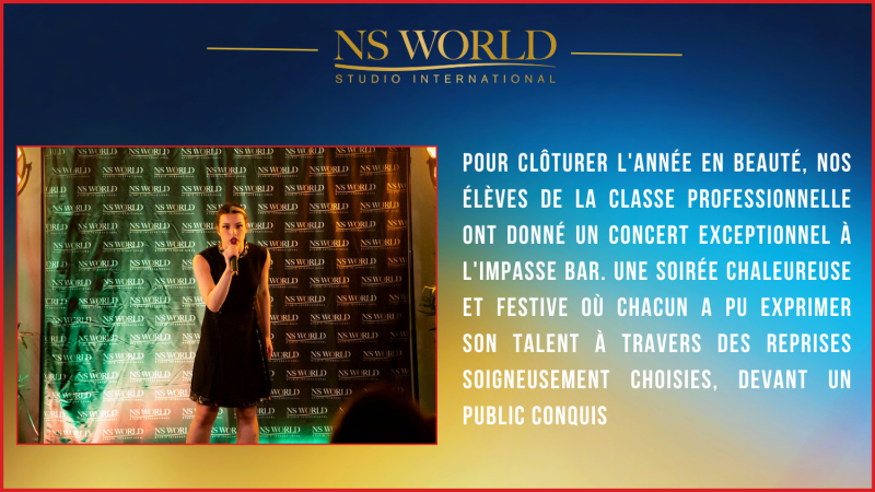 Les élèves pros de NS WORLD brillent à l’Impasse Bar pour leur concert de fin d’année