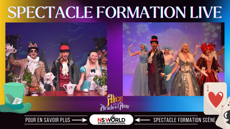 Alice et le miracle de l'hiver, tournée pour les artistes en formation, apprendre les métiers de la scène Paris