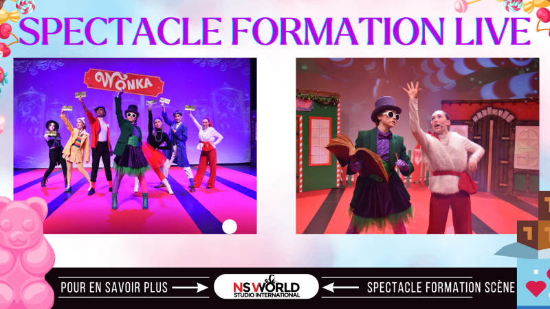 Miss Wonka, spectacle en formation scène, études artiste, école de comédie musicale, on stage Paris