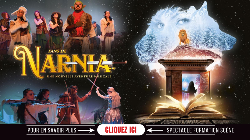 Narnia l'aventure musicale, formation pro chant tournage court métrage, danse, métier artistique Paris 13