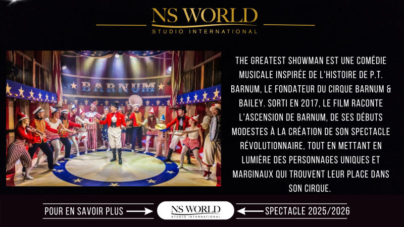 Devenez la Star du Cirque : Rejoignez l'Aventure The Greatest Showman à NS WORLD