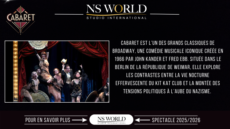 Venez danser, chanter et jouer dans l'univers envoûtant de Cabaret à NS WORLD !